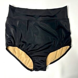 Nado Swimwear Women’s Black High Rise Swim Bottoms Size Large